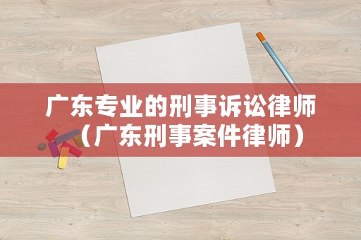 廣東專業(yè)的刑事訴訟律師（廣東刑事案件律師）