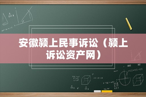 安徽潁上民事訴訟（潁上訴訟資產(chǎn)網(wǎng)）