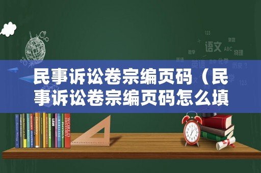 民事訴訟卷宗編頁(yè)碼（民事訴訟卷宗編頁(yè)碼怎么填）