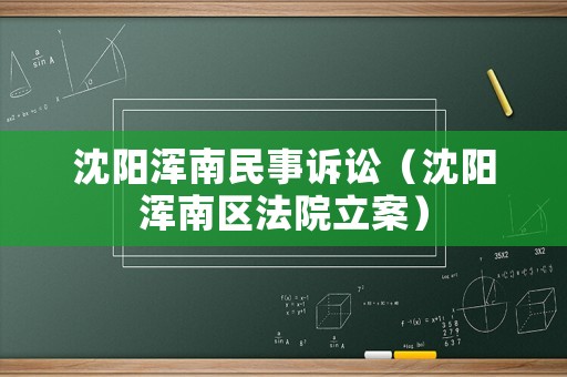沈陽(yáng)渾南民事訴訟（沈陽(yáng)渾南區(qū)法院立案）
