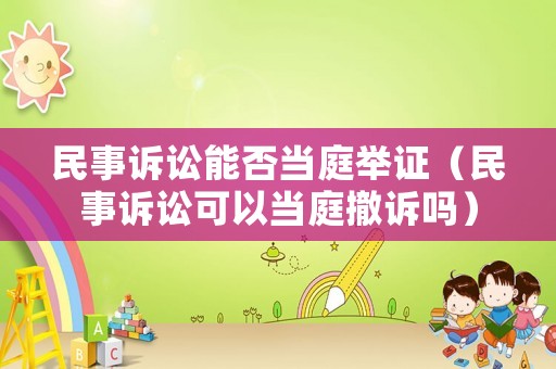 民事訴訟能否當庭舉證（民事訴訟可以當庭撤訴嗎）
