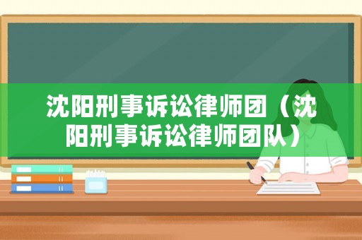 沈陽(yáng)刑事訴訟律師團(tuán)（沈陽(yáng)刑事訴訟律師團(tuán)隊(duì)）