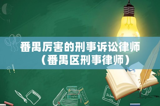 番禺厲害的刑事訴訟律師（番禺區(qū)刑事律師）