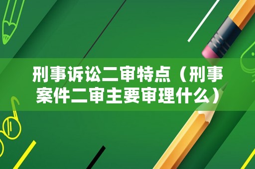 刑事訴訟二審特點(diǎn)（刑事案件二審主要審理什么）