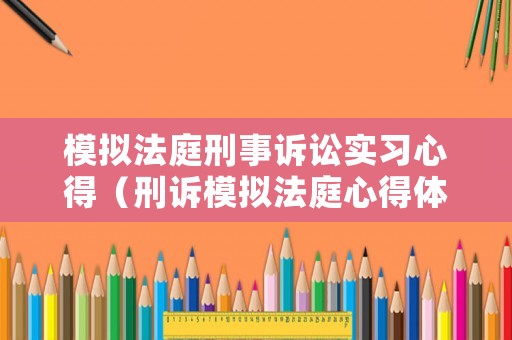 模擬法庭刑事訴訟實(shí)習(xí)心得（刑訴模擬法庭心得體會(huì)）