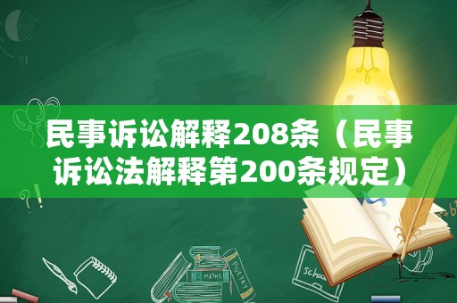 民事訴訟解釋208條（民事訴訟法解釋第200條規(guī)定）