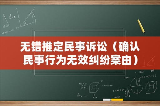 無錯推定民事訴訟（確認民事行為無效糾紛案由）