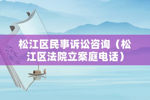 松江區(qū)民事訴訟咨詢（松江區(qū)法院立案庭電話）