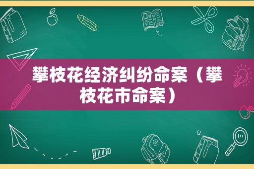攀枝花經(jīng)濟糾紛命案（攀枝花市命案）