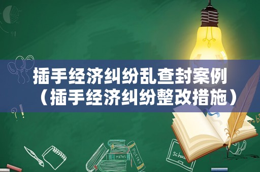 插手經(jīng)濟糾紛亂查封案例（插手經(jīng)濟糾紛整改措施）