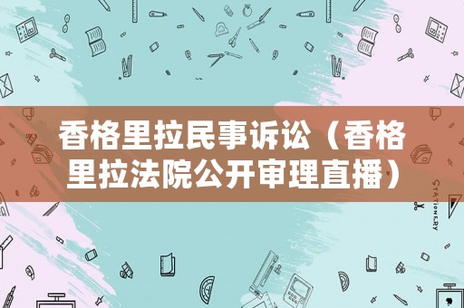 香格里拉民事訴訟（香格里拉法院公開審理直播）