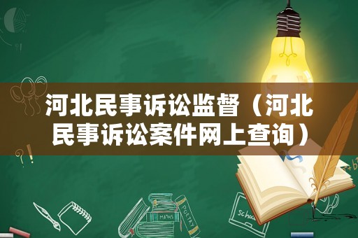河北民事訴訟監(jiān)督（河北民事訴訟案件網(wǎng)上查詢）