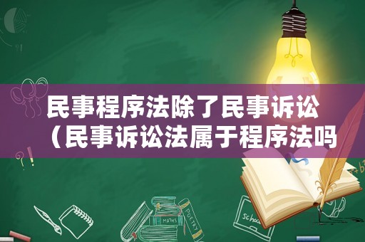 民事程序法除了民事訴訟（民事訴訟法屬于程序法嗎?）