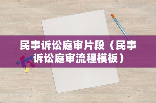 民事訴訟庭審片段（民事訴訟庭審流程模板）