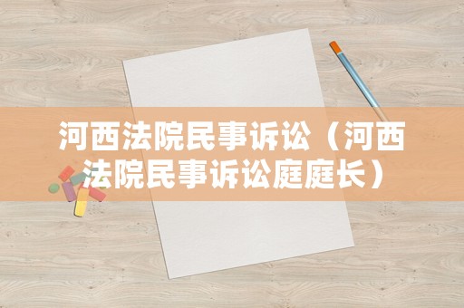 河西法院民事訴訟（河西法院民事訴訟庭庭長）