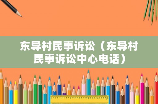 東導(dǎo)村民事訴訟（東導(dǎo)村民事訴訟中心電話）