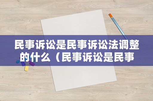 民事訴訟是民事訴訟法調(diào)整的什么（民事訴訟是民事訴訟法調(diào)整的什么關(guān)系）
