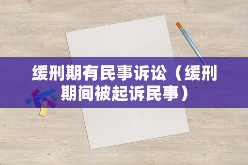 緩刑期有民事訴訟（緩刑期間被起訴民事）