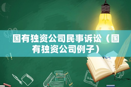 國有獨資公司民事訴訟（國有獨資公司例子）