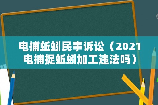 電捕蚯蚓民事訴訟（2021電捕捉蚯蚓加工違法嗎）