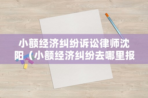 小額經(jīng)濟(jì)糾紛訴訟律師沈陽(yáng)（小額經(jīng)濟(jì)糾紛去哪里報(bào)案）
