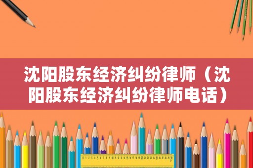 沈陽股東經(jīng)濟(jì)糾紛律師（沈陽股東經(jīng)濟(jì)糾紛律師電話）