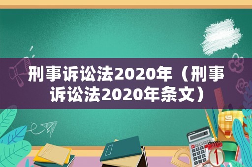 刑事訴訟法2020年（刑事訴訟法2020年條文）