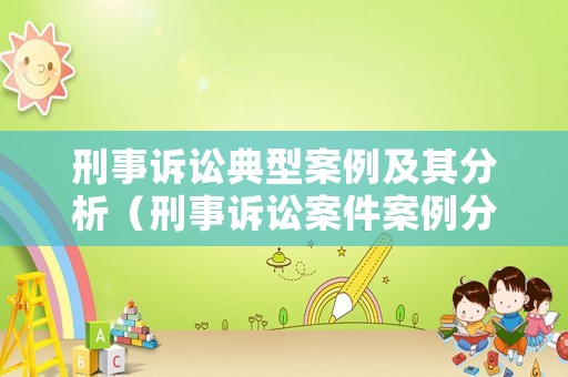 刑事訴訟典型案例及其分析（刑事訴訟案件案例分析）