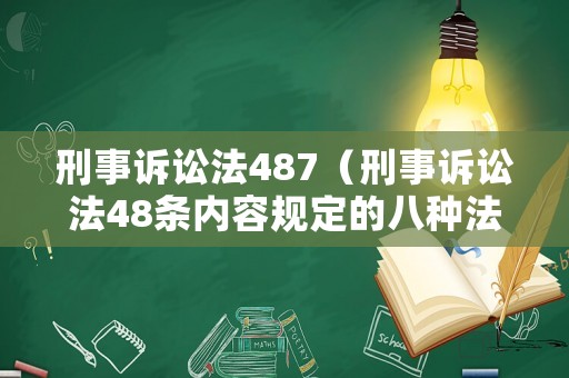 刑事訴訟法487（刑事訴訟法48條內(nèi)容規(guī)定的八種法定證據(jù)形式）