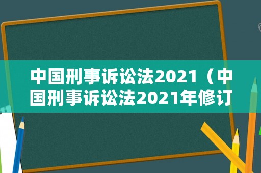 中國刑事訴訟法2021（中國刑事訴訟法2021年修訂）
