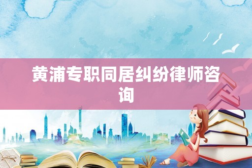 黃浦專職同居糾紛律師咨詢