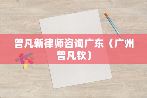 曾凡新律師咨詢廣東（廣州曾凡欽）