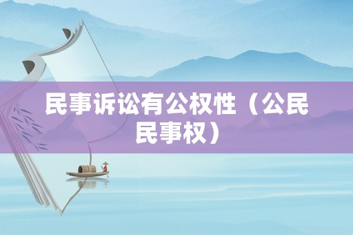 民事訴訟有公權(quán)性（公民民事權(quán)）