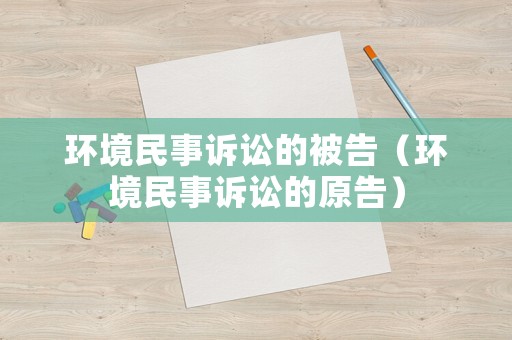 環(huán)境民事訴訟的被告（環(huán)境民事訴訟的原告）