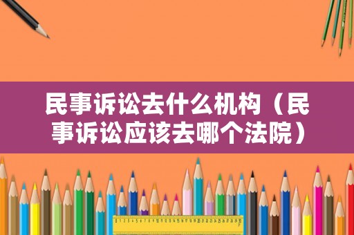 民事訴訟去什么機構（民事訴訟應該去哪個法院）