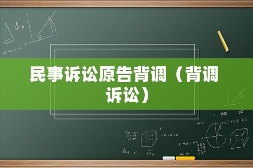 民事訴訟原告背調(diào)（背調(diào) 訴訟）