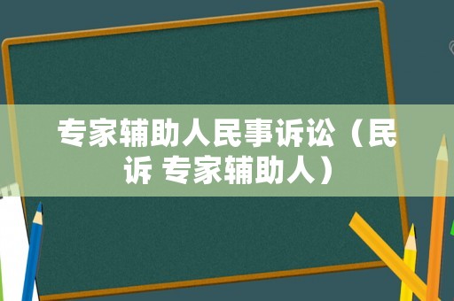 專家輔助人民事訴訟（民訴 專家輔助人）