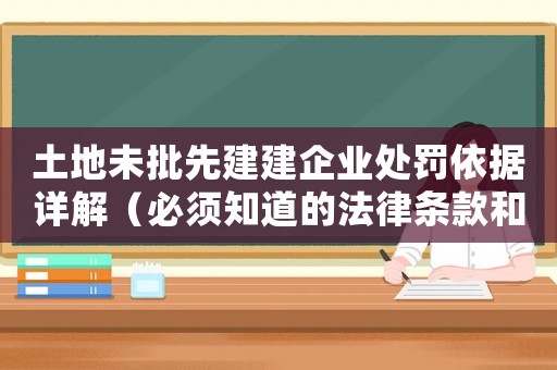 土地未批先建建企業(yè)處罰依據詳解（必須知道的法律條款和規(guī)定）