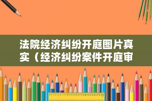法院經(jīng)濟糾紛開庭圖片真實（經(jīng)濟糾紛案件開庭審理全過程視頻）