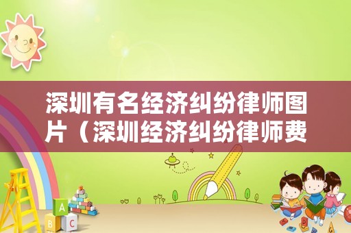 深圳有名經(jīng)濟(jì)糾紛律師圖片（深圳經(jīng)濟(jì)糾紛律師費(fèi)標(biāo)準(zhǔn)）
