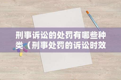 刑事訴訟的處罰有哪些種類（刑事處罰的訴訟時效）