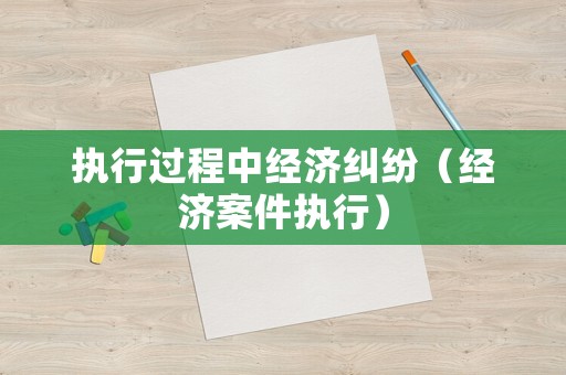 執(zhí)行過程中經(jīng)濟(jì)糾紛（經(jīng)濟(jì)案件執(zhí)行）