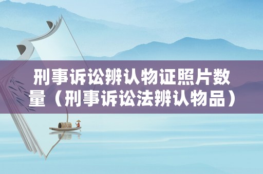 刑事訴訟辨認(rèn)物證照片數(shù)量（刑事訴訟法辨認(rèn)物品）