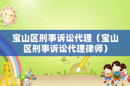寶山區(qū)刑事訴訟代理（寶山區(qū)刑事訴訟代理律師）