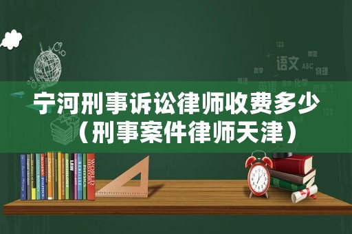 寧河刑事訴訟律師收費多少（刑事案件律師天津）