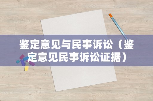 鑒定意見(jiàn)與民事訴訟（鑒定意見(jiàn)民事訴訟證據(jù)）