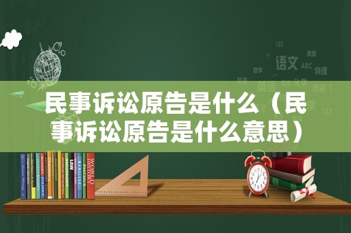 民事訴訟原告是什么（民事訴訟原告是什么意思）