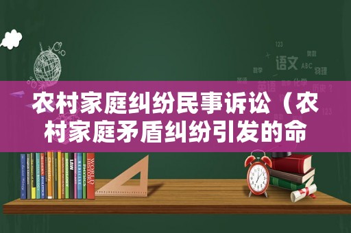 農(nóng)村家庭糾紛民事訴訟（農(nóng)村家庭矛盾糾紛引發(fā)的命案）