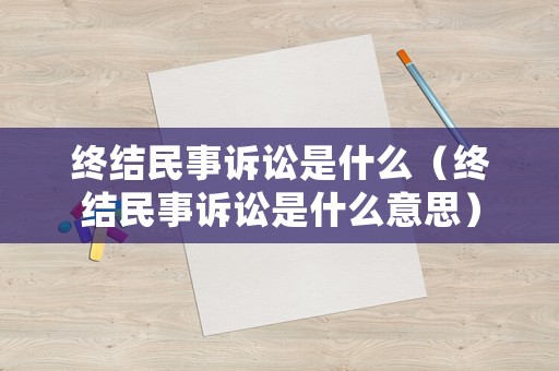 終結(jié)民事訴訟是什么（終結(jié)民事訴訟是什么意思）