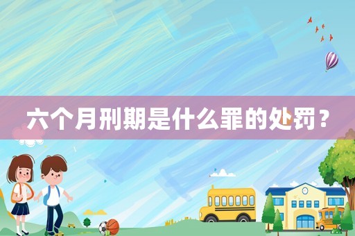 六個(gè)月刑期是什么罪的處罰？